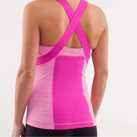 lululemon athletica Tops - Lululemon Athletica Pink Cross-Back Tank Top